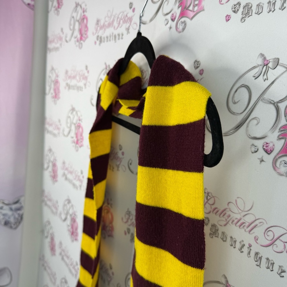Harry Potter scarf gryffindor Yellow and Maroon Striped Scarf knit - Picture 4 of 8